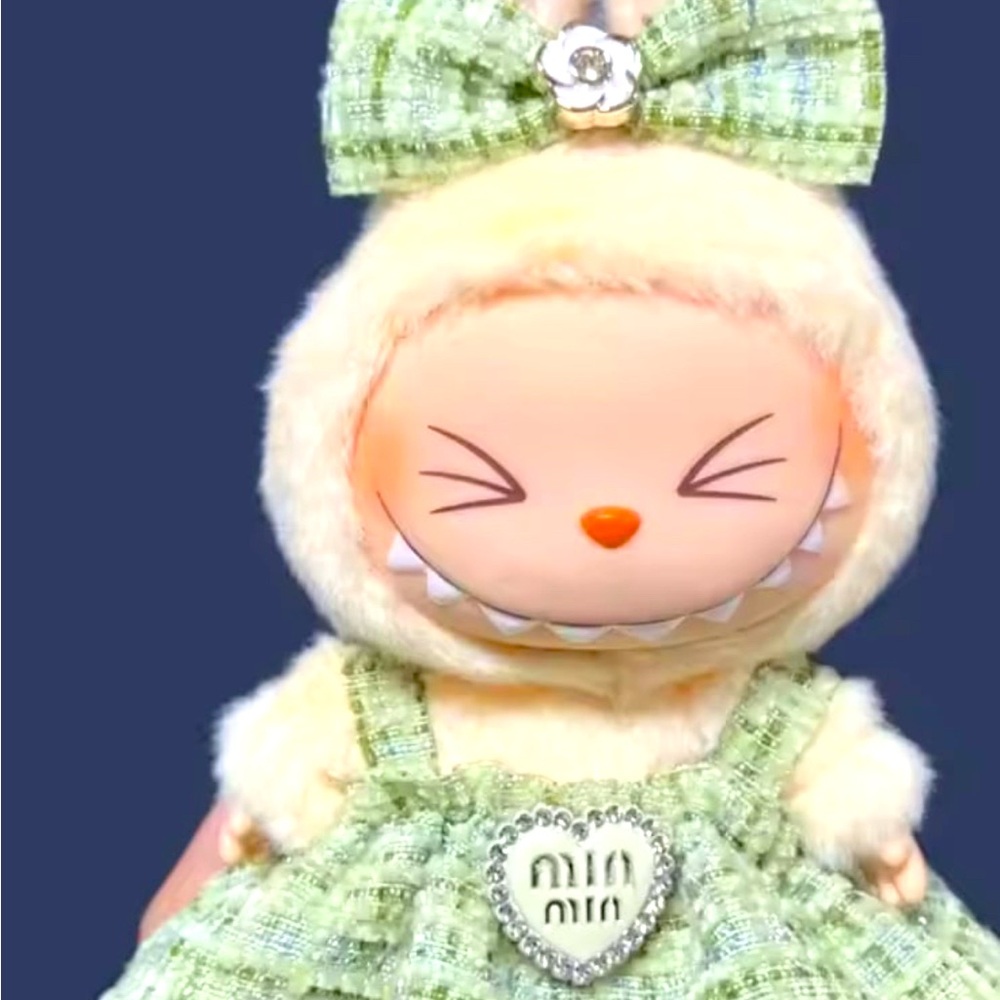 Labubu v3 dress and bow outfit
